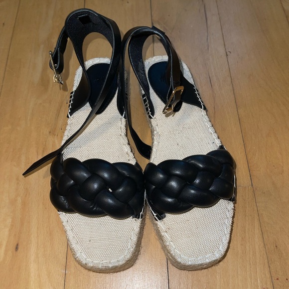 H&M | NWOT | Black Braided Platform Sandal - Picture 2 of 7
